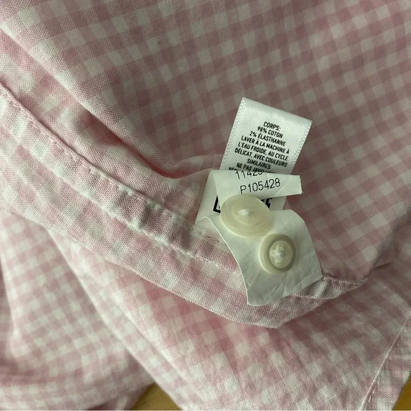 Bonobos Pink Checkered Gingham Slim Fit Button Down Shirt Size XL - Picture 5 of 8